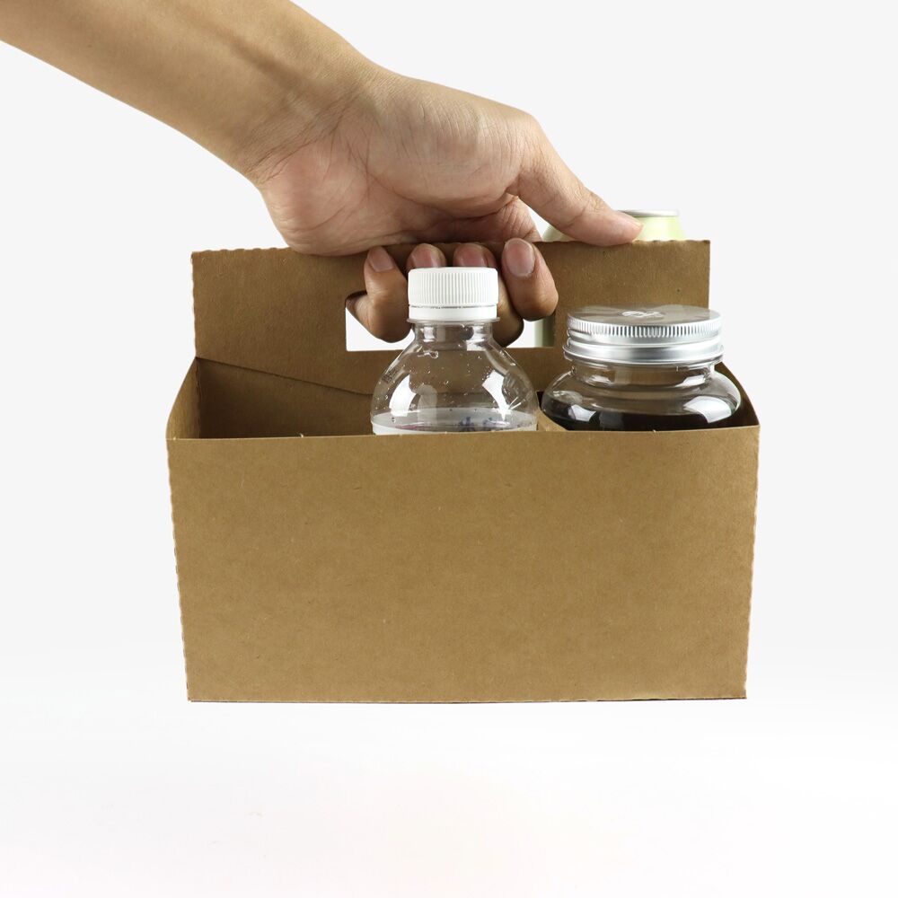 Paper foldable beverage carrier bag